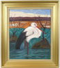 Ernst Norlund, olja på pannå, monogramsignerad.