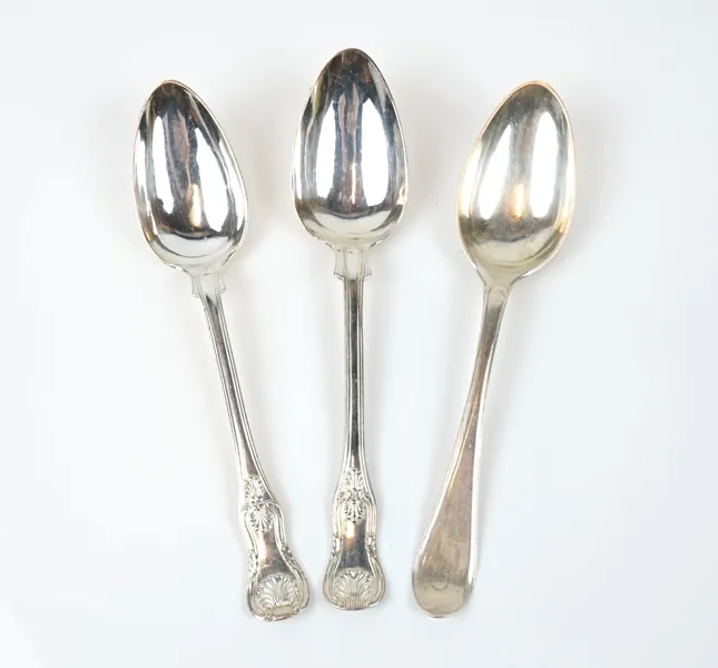 Matskedar, 3 st, silver, 1700/1800-tal.
