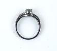 Ring, sterlingsilver med labradorit och rosenslipade diamanter, samtida.