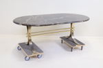 Soffbord, stenskiva, metall, 1900-talets senare del.