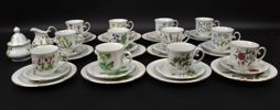 Kaffeservis, 26 delar, porslin, "Carl von Linné", Fyrklövern.