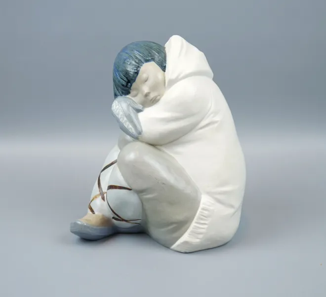 Figurin, eskimå, porslin, Lladro.