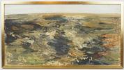 Jaques Zadig, ''Svedjemark'', olja på duk, signerad, 1962.