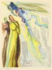 Salvador Dali, färgträsnitt E.A., illustration ur Dantes gudomliga komedi, blyertssignerad.