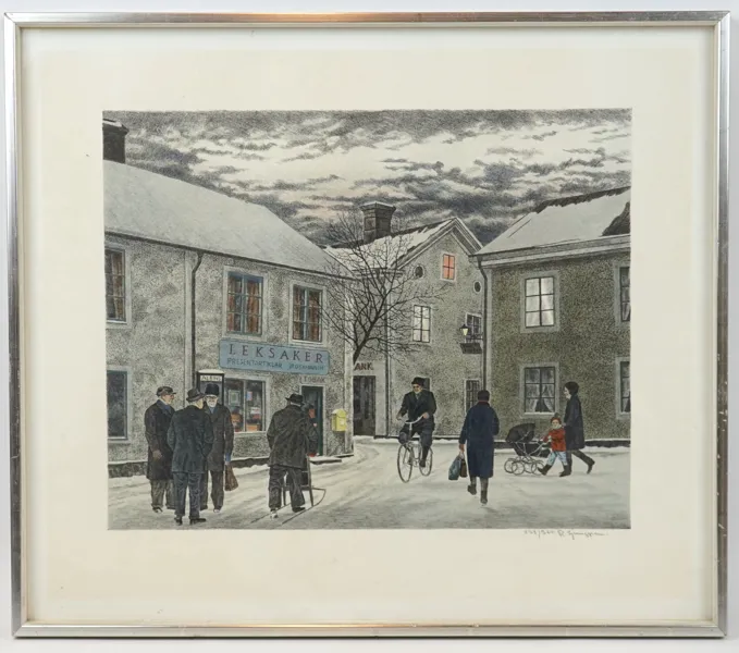 Reinhold Ljunggren, litografi, 239/360, signerad.
