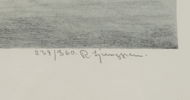 Reinhold Ljunggren, litografi, 239/360, signerad.