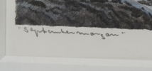 Reinhold Ljunggren, litografier, 2 st, signerade.
