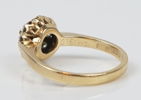 Carmose-ring, 18K guld med brillianter, 1+8 st, kvalité SWI.
