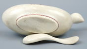 Anders Sunna (f. 1937), saltripa med sked, renhorn, signerad, 2002.