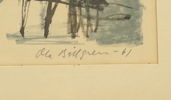Ola Billgren, litografi  21/210, signerad, 1961.