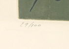 André Masson, ''Bonjour Max Ernst'', etsning 29/100, signerad.