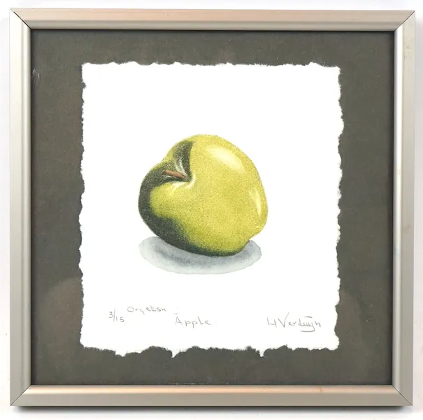 Hans Verduijn, ''Äpple'', etsning 3/15, signerad.