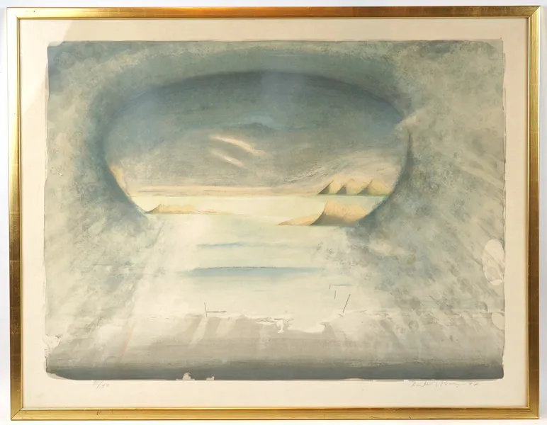 Bertil Berg, litografi 81/99, signerad, 1977.