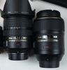 Objektiv, blixt m.m, ett parti, Nikon.
