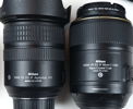 Objektiv, blixt m.m, ett parti, Nikon.