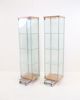 Vitrinskåp, ett par, glas/metall, IKEA.
