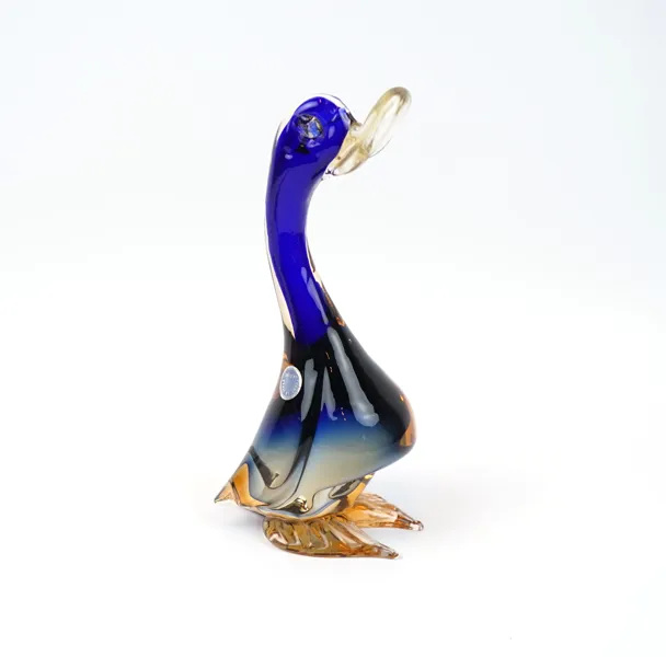 Figurin, fågel, glas, Murano.