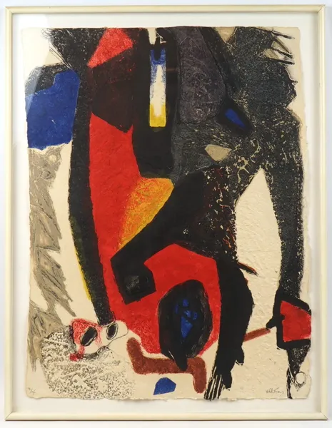 Serge Hélénon, karborundumetsning 7/95, signerad.
