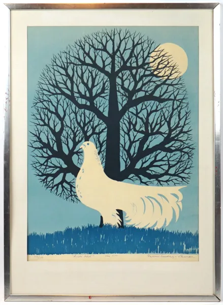 Kerstin Lundberg-Stenman, ''Livets träd'', litografi 102/150, signerad.