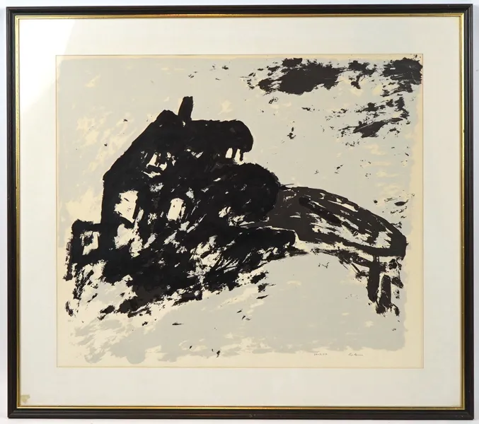 Gustav Arne, litografi 38/200, signerad.