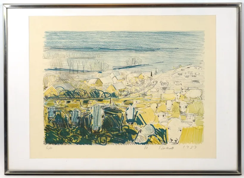 Fredrik Rohde, litografi 6/250, signerad, 1989.