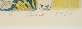 Fredrik Rohde, litografi 6/250, signerad, 1989.