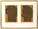 Bengt Orup, diptyk, litografier, nr 48/200, singerade.