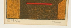 Bengt Orup, diptyk, litografier, nr 48/200, singerade.