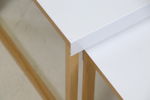 Satsbord, 3 delar, metall/ek.