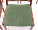 Stolar, 6 st, teak/ textil/ rotting. 