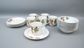 Jackie Lynd, kaffeservis, 6 delar, samt 8 skålar, porslin, Diamant, Rörstrand.