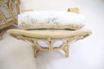 Soffgrupp, 4 delar, bambu/ glas/ textil.