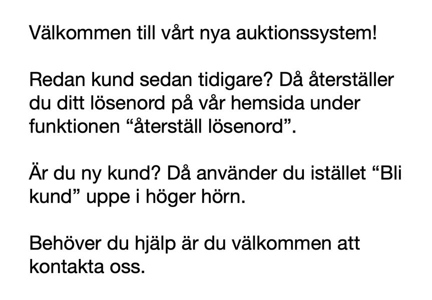 Information till våra kunder